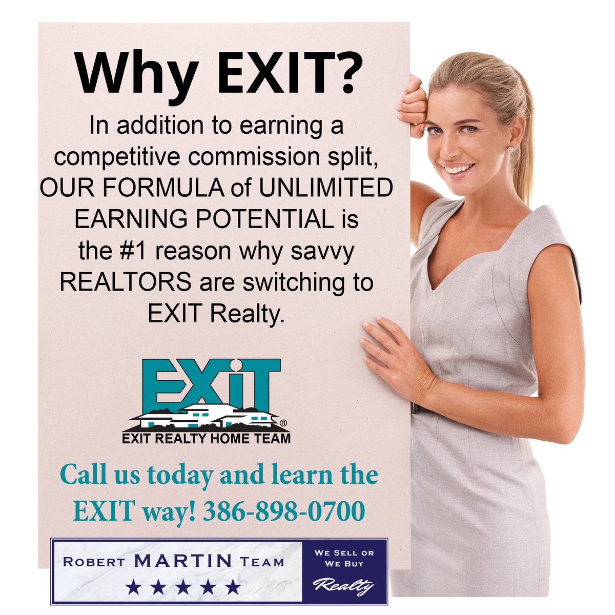Looking for a new brokerage? Here's why you should choose EXIT!

Call or text 386-898-0700 today to learn more about the EXIT Way.

#EXITRealtyHomeTeam #DaytonaBeachHomes #DaytonaBeaachRealEstate #HomesForSale #LuxuryHomes #WaterfrontHomes #LovEXIT #EXITRealty #curbappeal...