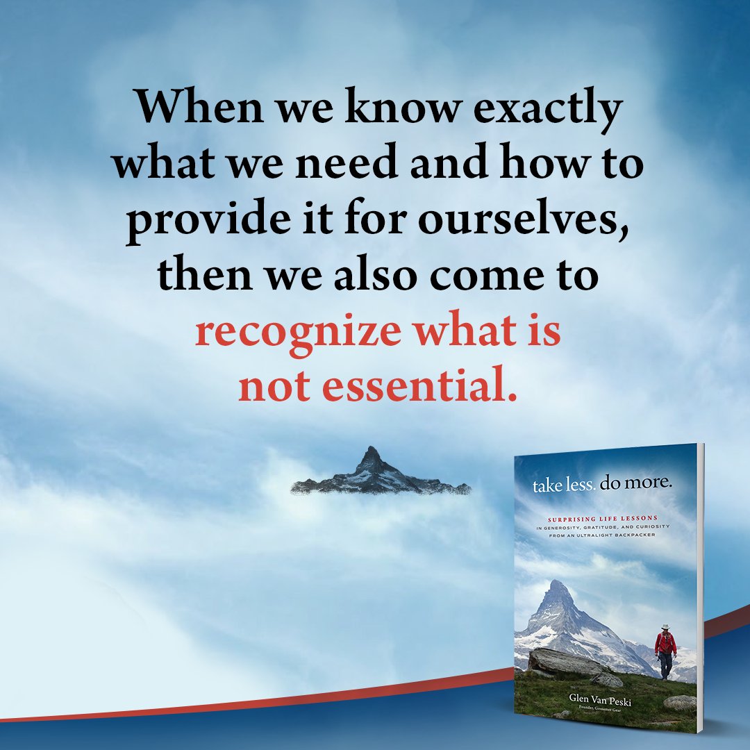 bacherts's tweet photo. Read this book! Part memoir, part how to, but all inspiring! Peski does an excellent job of weaving the insights he has gained as a ultralight backpacker &amp; applying those same principles to living. His humility &amp; overall generous nature is evident throughout the book. https://t.co/bZdaYqItiL