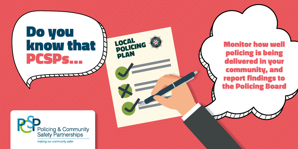 We talk a lot about PCSP community projects, but did you know your PCSP also monitors @PoliceServiceNI neighbourhood teams’ performance against the Local Policing Plan? Read more: nipolicingboard.org.uk/policing-plan-…