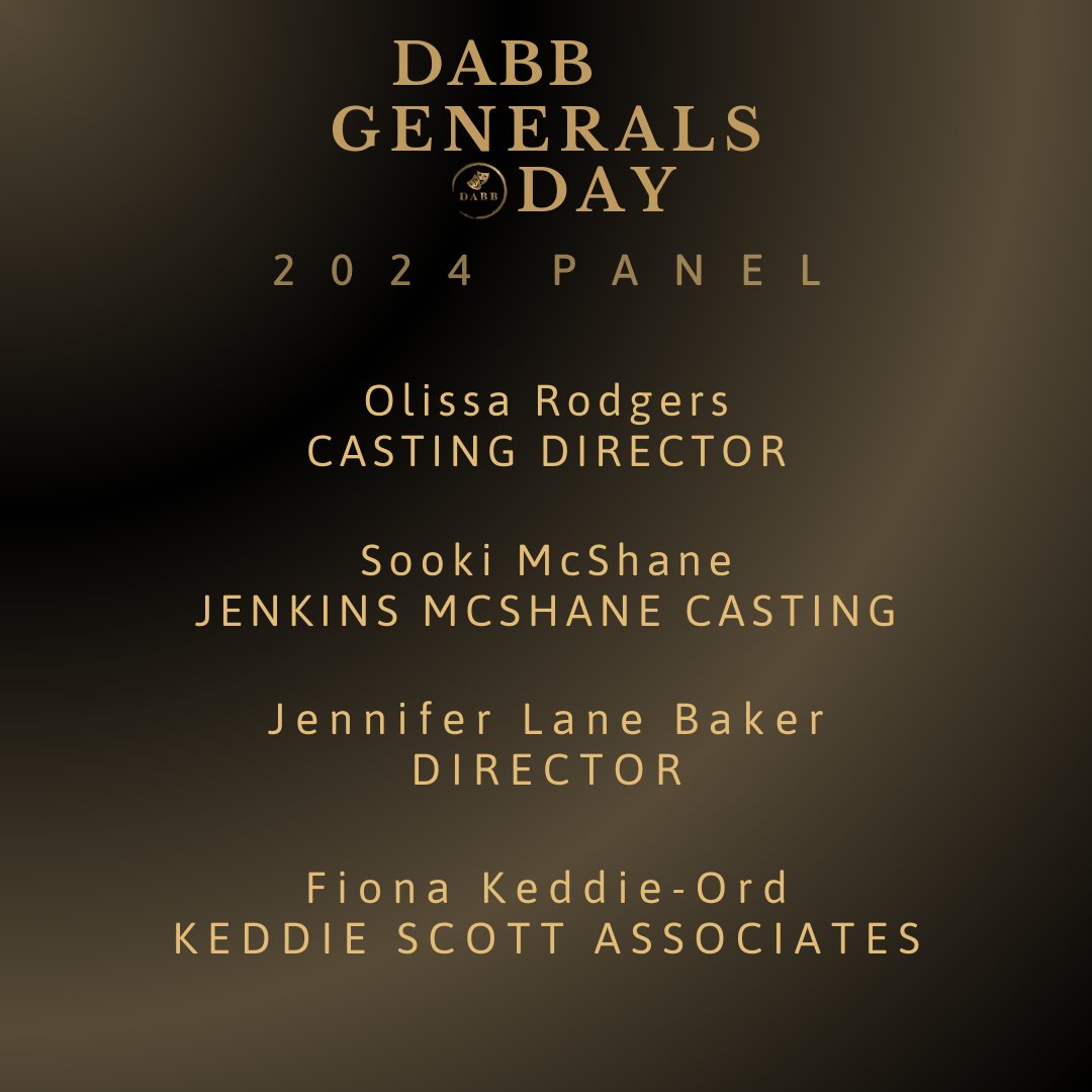 Here is your twelfth look at our stellar panel for this years DABB Generals Day 2024! Thank you as ever for your support! @OlissaRogers | @JenkinsMcShane | @sookimc | @FkeddieO | @keddiescott You can view our panel who have been announced so far via our instagram!