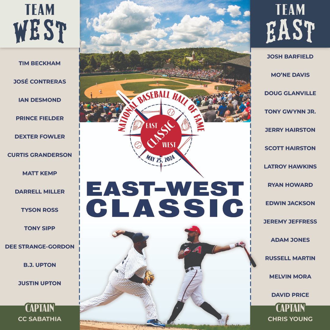 The Hall of Fame East-West Classic squads are stacked. Which team are you taking? Read more: ow.ly/lmMB50Rh2bu Tickets: ow.ly/f8Ij50Rh2bv