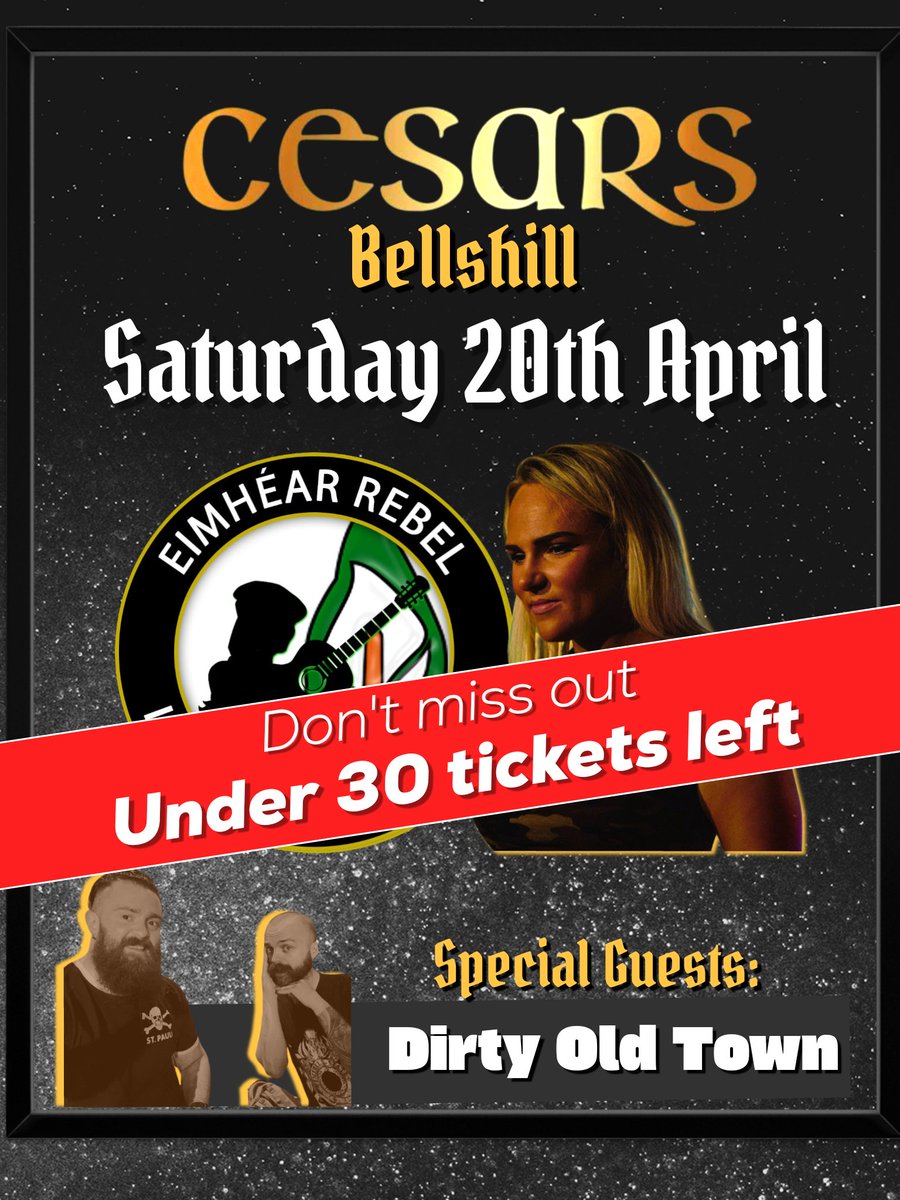 🏴󠁧󠁢󠁳󠁣󠁴󠁿🍀🇮🇪 @cesarsirishbar Bellshill this Sat night 🏴󠁧󠁢󠁳󠁣󠁴󠁿🍀🇮🇪 ⚠️Last Tickets Direct from Venue⚠️