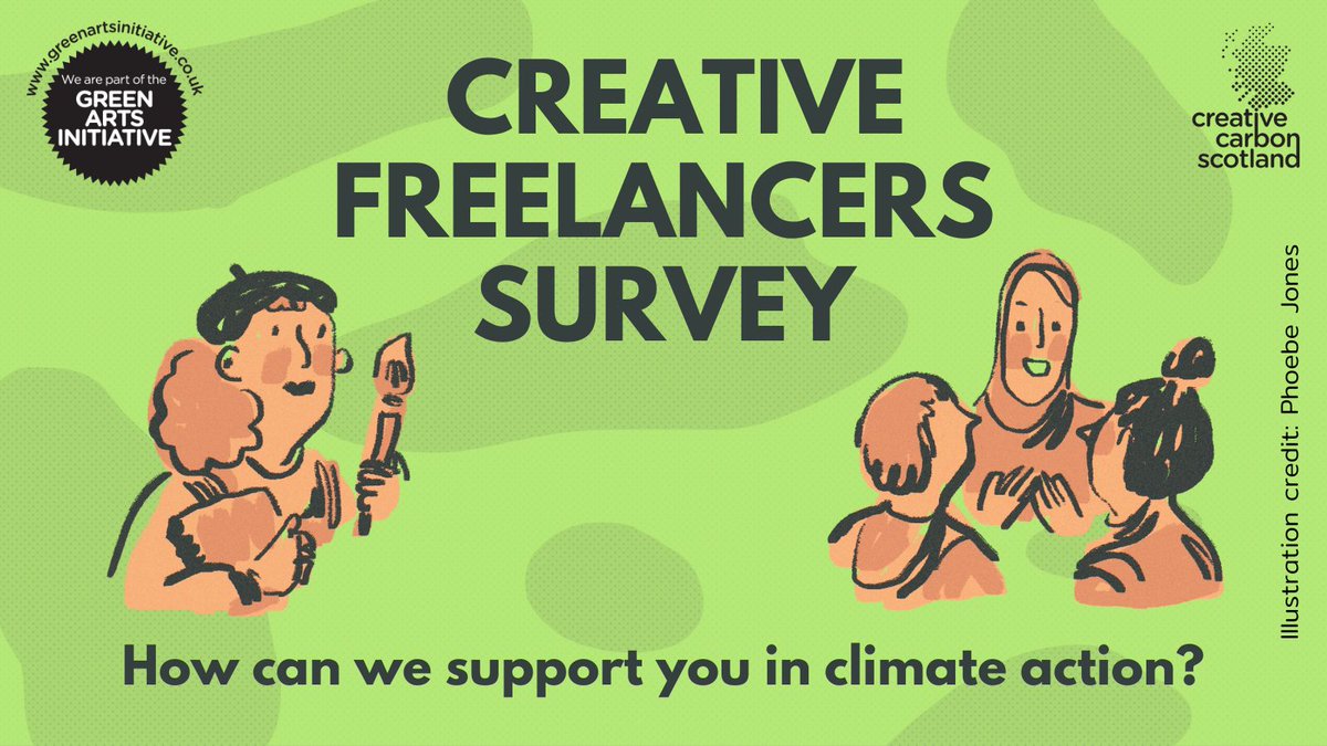Are you a creative freelancer based in Scotland? Help us help you! Take our survey to get us started on a research process on how we can use our #GreenArtsInitiative climate action resources to support freelance artists and creative practitioners. forms.zohopublic.eu/creativecarbon…