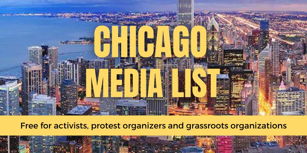 Excited to announce my NEW WEBSITE where you can easily request my Chicago Media List, free for activists, protest organizers and grassroots organizations. chicagomedialist.org