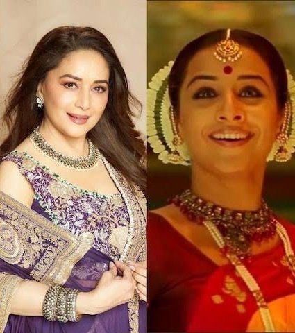 As per reports, #VidyaBalan and #MadhuriDixit will have a dance-off set to #AmiJeTomar in #BhoolBhulaiyaa3 
.
.
#KartikAaryan #tabu #AneesBazmee #TriptiDimri