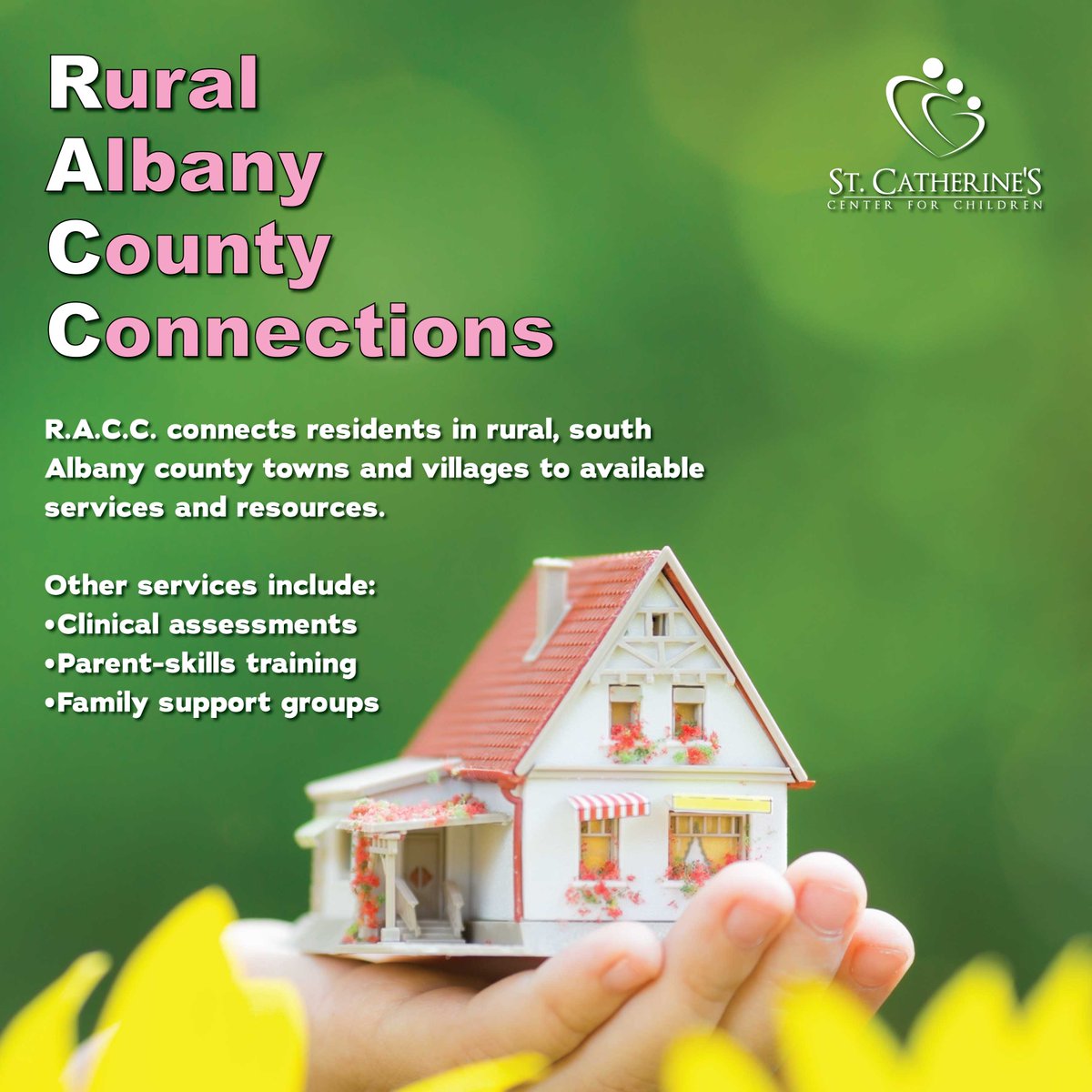 As #ChildAbusePreventionMonth continues, we are highlighting one of our prevention programs, Rural Albany County Connections (aka R.A.C.C.). This program connects residents in rural, south Albany areas to available services and resources. 🫶 #StopChildAbuse #HopeForTomorrow