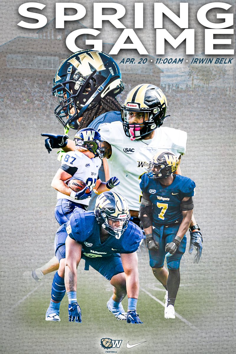 🗓Mark your calendars! Wingate's Spring Game is this Saturday April 20th at 11:00AM. #OneDog #SpringGame24