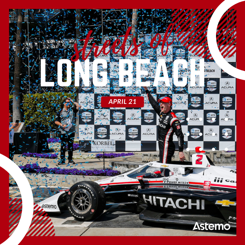 🏎The point competition coming back this weekend at the streets of Long Beach! 🌴 Josef Newgarden is leading the season. Let's go fast! 📍 Long Beach, California 📆 April 21 🕒 3 pm ET #AGPLB #HitachiAstemo #Astemo #indycar #teampenske #josefnewgarden