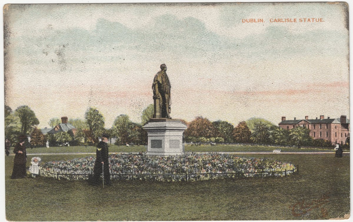 #OnThisDay- 2 May 1870 – A statue of the former viceroy, Earl of Carlisle, was unveiled in the People’s Garden, Phoenix Park, without public ceremony. The statue stood in the Peoples' Garden until 1956, when it was blown off its plinth in an explosion, and subsequently removed