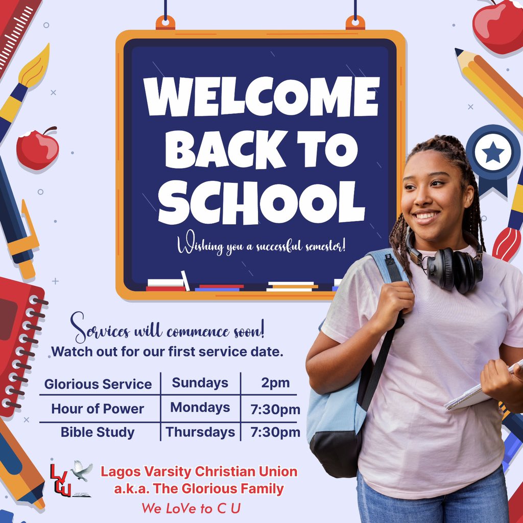 gloriousLVCU's tweet photo. WELCOME BACK TO SCHOOL https://t.co/q5fmdo4OwE