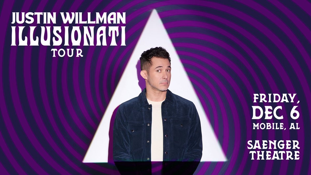 ON SALE NOW! See Justin Willman: The Illusionati Tour live in Mobile December 6th! Lock in seats now at the box office or bit.ly/jwill24

#MobileAlabama #MobileAL #MobileCounty #DowntownMobile #GulfCoast #Pensacola #Biloxi