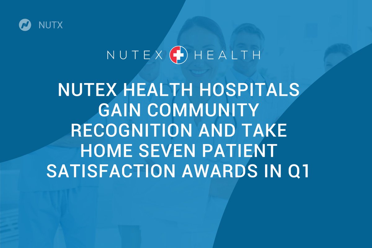 We're thrilled to announce Nutex Health hospitals won 7 notable awards in Q1, and 4 leaders in the organization were recognized in their communities for the exceptional work they provide. Congratulations!

hubs.ly/Q02t0h2w0
