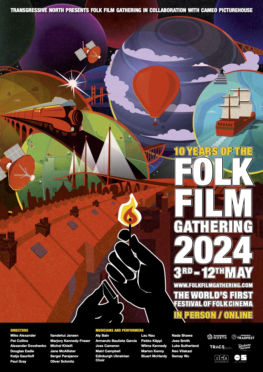 Excited to share details of the 2024 Folk Film Gathering, from 3rd - 12th May at @CameoCinema and more, as part of @EdinTradfest. Tickets and full details at folkfilmgathering.com