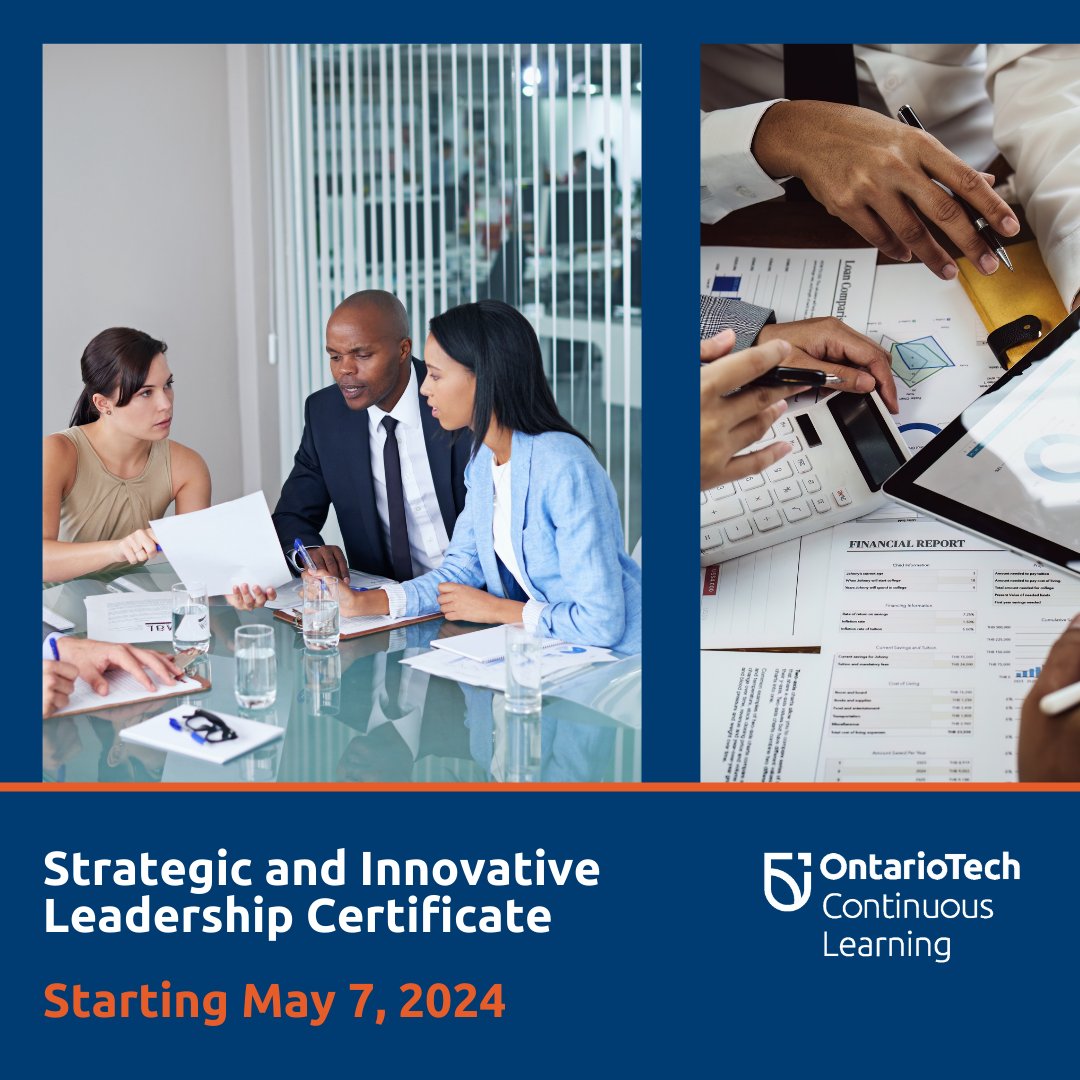 Registration is open for our Strategic and Innovative Leadership Certificate program. This program will build on your problem-solving abilities and teach you the skills for innovative solutions. Sign up today! ㅤontariotechu.ca/programs/conti…