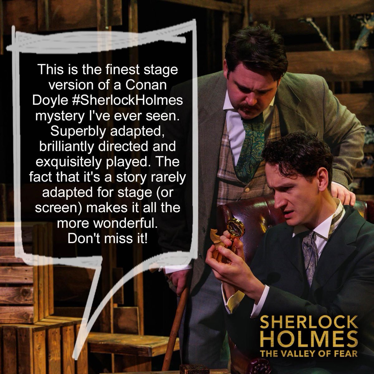 SHERLOCK HOLMES: THE VALLEY OF FEAR - OPENS TONIGHT! 🎟️ theatreroyal.org.uk/events/sherloc…