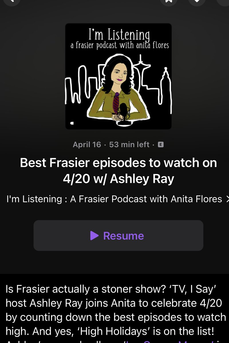 Is #Frasier actually a stoner show? @tvisaypod's @theashleyray joins #ImListening to countdown the best #Frasier episodes to watch on 4/20. Warning: this episode gets very silly!😵‍💫😂 Listen here: podcasts.apple.com/us/podcast/bes…