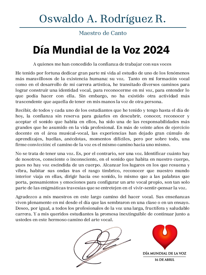 #16Abril ¡Día Mundial de la Voz! #voz #palabra #canto #VoiceDay