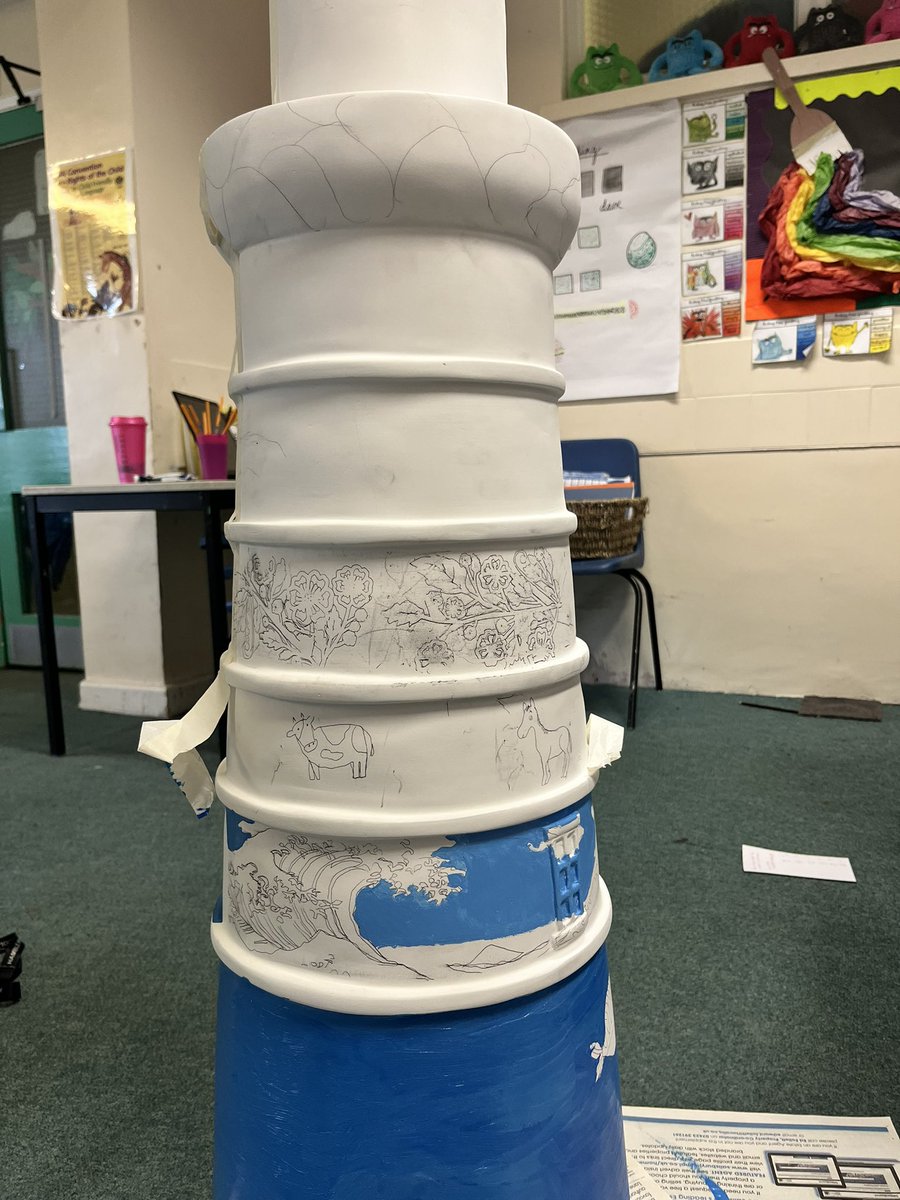 laura77jay's tweet photo. @HamblePrimary The lighthouse project is in full swing &amp; is almost finished. This project is part of the Light The South  fundraising effort for Southampton Children’s Hospitals. Please donate if you can-search for Hamble Primary  Light the South #LighttheSouth
#WildinArt https://t.co/RZU9JCpRYd