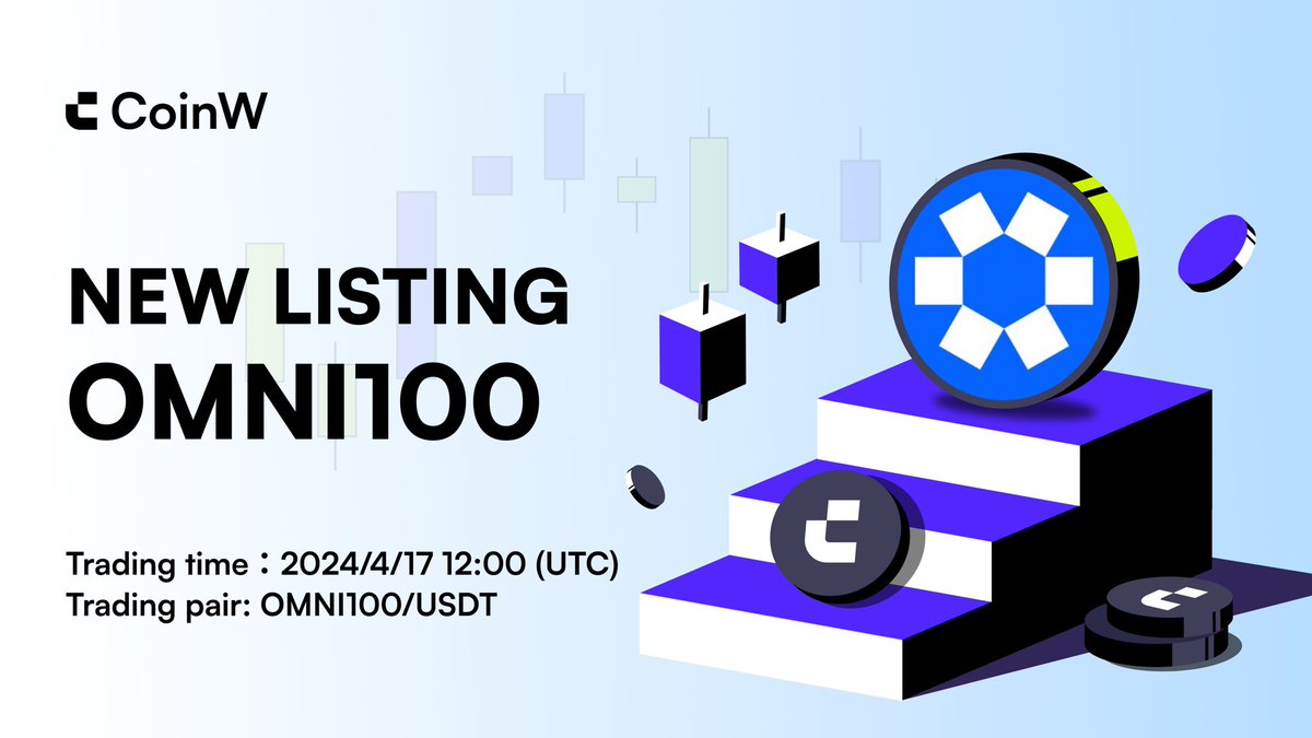 🚨 #CoinW Listing Alert! $OMNI100 @OmniFDN and OMNI100 4x ETF will be Listed on 17th April 2024, 12:00 UTC. 🔥 RT and join the OMNI100 Bounty Program and share a 5,000 USDT reward! 🔥 📚 #OMNI100 is an Ethereum-native interoperability protocol that establishes low-latency…