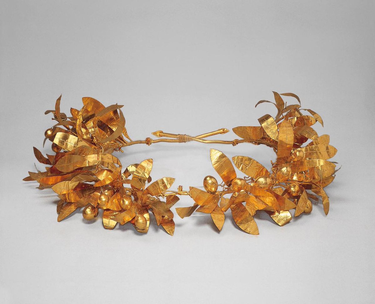 Olive Wreath. Place of origin: Bosporan Kingdom. Date: Mid 4th century B.C. Medium: Gold