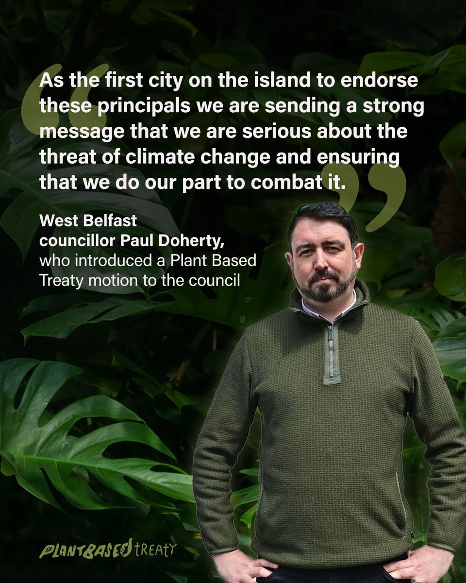 Thank you to Councillor @PaulDoherty___ for introducing a Plant Based Treaty motion in response to the threat of climate change. 🌱🌏 (3/4)