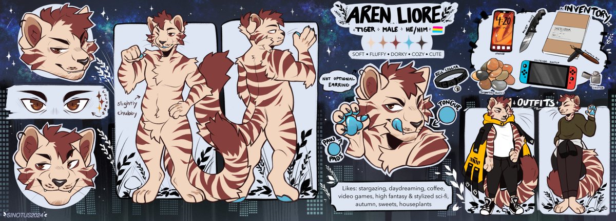 Big reference sheet c0mmissi0n finally done for @arenliore ! I LOVED working on this, nearly 48 hours down but it was so worth it. This was such a fun piece to do 🐯❤️‍🔥 Rt's = 💌