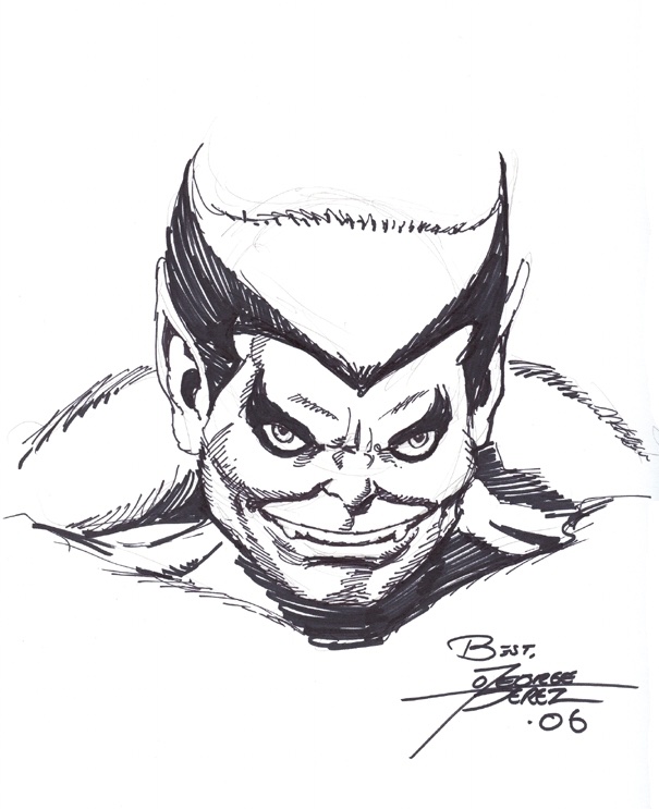 A quick note: the entire reasoning for my Beast design in x-men was meant as a tribute to the late great George Perez.