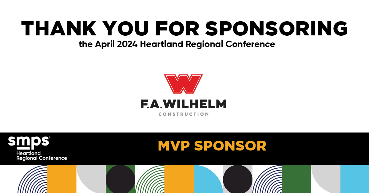 A round of applause for <a href="/FAWilhelm/">Wilhelm Construction</a>! They're stepping up as an MVP Sponsor for the 2024 Heartland Regional Conference. Thank you for your generous support, which enables attendees to forge lasting connections and acquire invaluable professional insights!

#SMPSHRC #AEC #Marketing