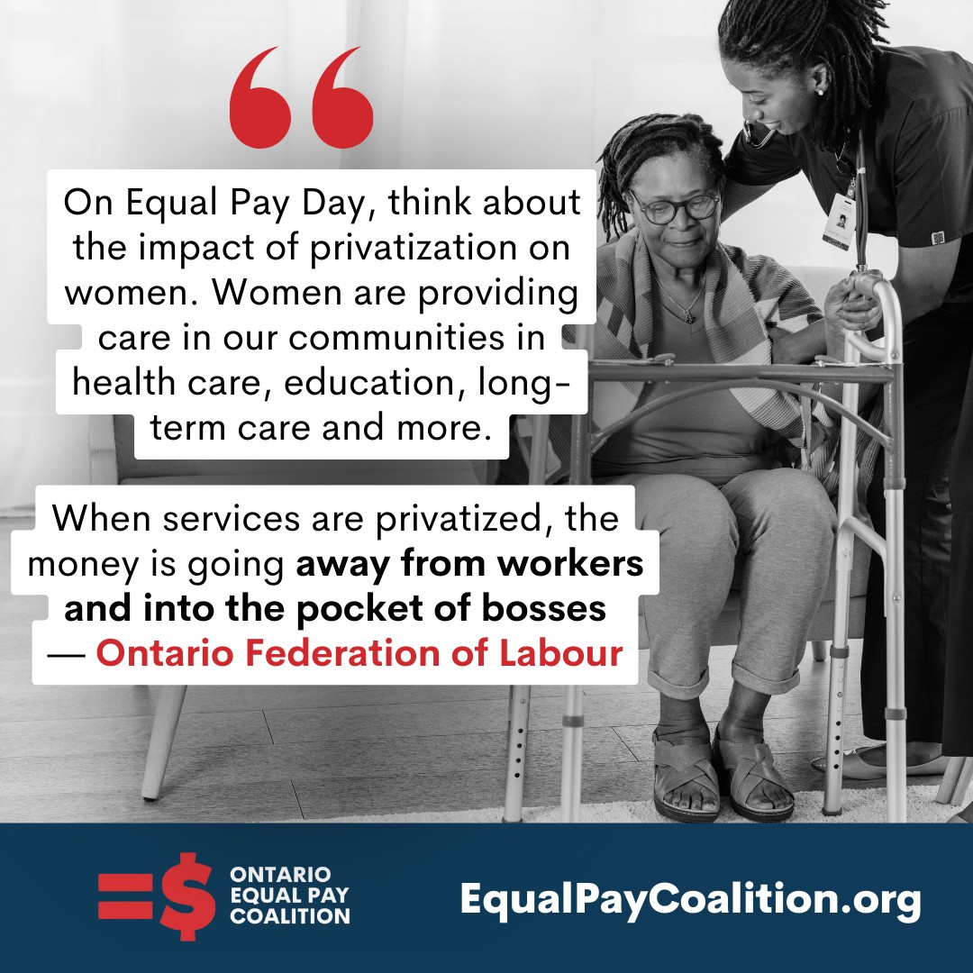 On #EqualPayDay, tell your MPPs to fight privatization and support women’s economic equality. We need a government that actively works to close the pay gap, not one that perpetuates it by undervaluing sectors predominantly staffed by women.
Action: equalpaycoalition.org/mobilize-your-…
#OnLab