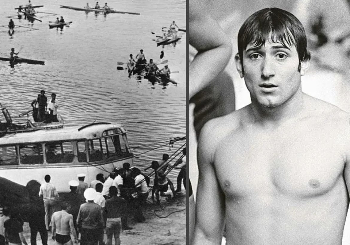 Shavarsh Karapetyan, a retired Armenian swimmer, had an incredible experience in 1976. After finishing a 26 km (16 mile) run, he heard a loud noise and found out that a trolleybus had crashed into a reservoir. 

The trolleybus had sunk 10 meters (33 ft) deep, about 25 meters (82
