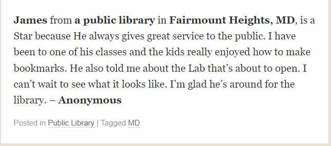 JamesWeber16's tweet photo. Apparently its #LibraryAppreciationWeek so if you love your local library, don't forget to let em know.
I found this on the ALA NLWD and I'm not gonna lie it really made my dayπ
https://t.co/yD08NBIRMu https://t.co/nEEtL9uRr8