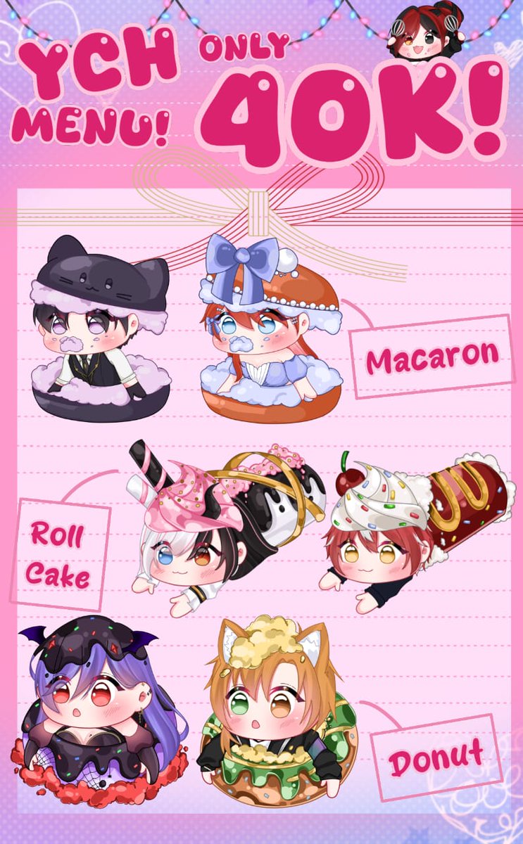 YanChan1205's tweet photo. 🎉Limited Edition YCH🎉
yuk yang mau berubah jadi dessert lucu ☺️
#ychcommission #YCH https://t.co/5BahrZhjEn