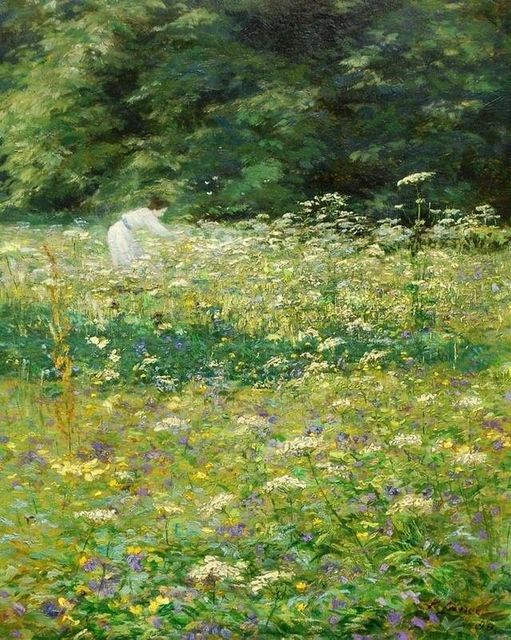 Summer54975311's tweet photo. Karel Langer. Summer Mood. #art #painting #womeninlandscapes #SummerLandscape https://t.co/X3dSy47Zr2