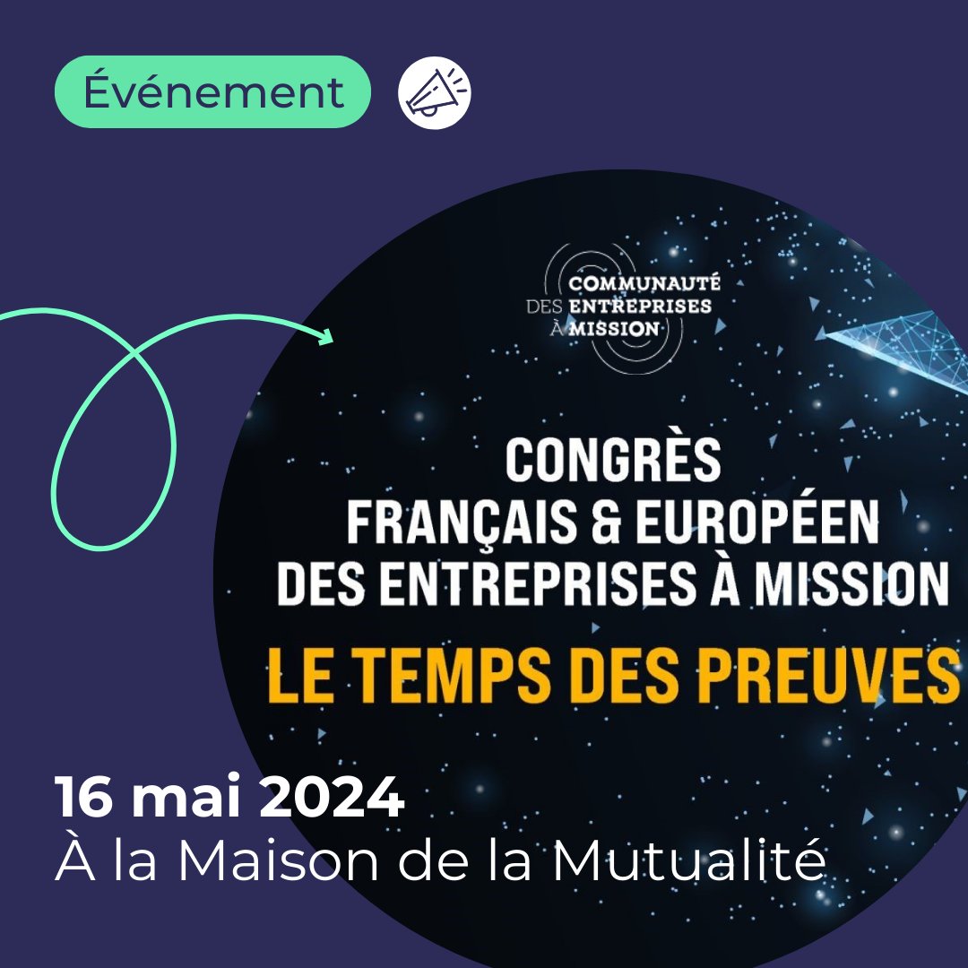 📆 M-1 avant le Congrès Français et Européen des #Entreprises à #Mission ✊ 

Organisé par la @Asso_CEM, résidente de la Filature, ce rdv unique se tiendra le 16 mai à la Maison de la mutualité.

👉 congres.entreprisesamission.org