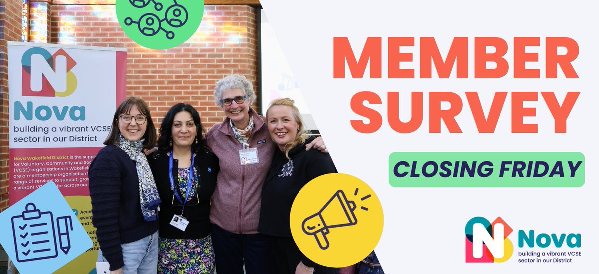 Our big survey of Nova members is CLOSING SOON 🔔 You invest some time in shaping our services 👉 we can better support your organisation. It's a win-win! Open to ALL your staff and volunteers, we're all ears: nova-wd.org.uk/news/member-su…