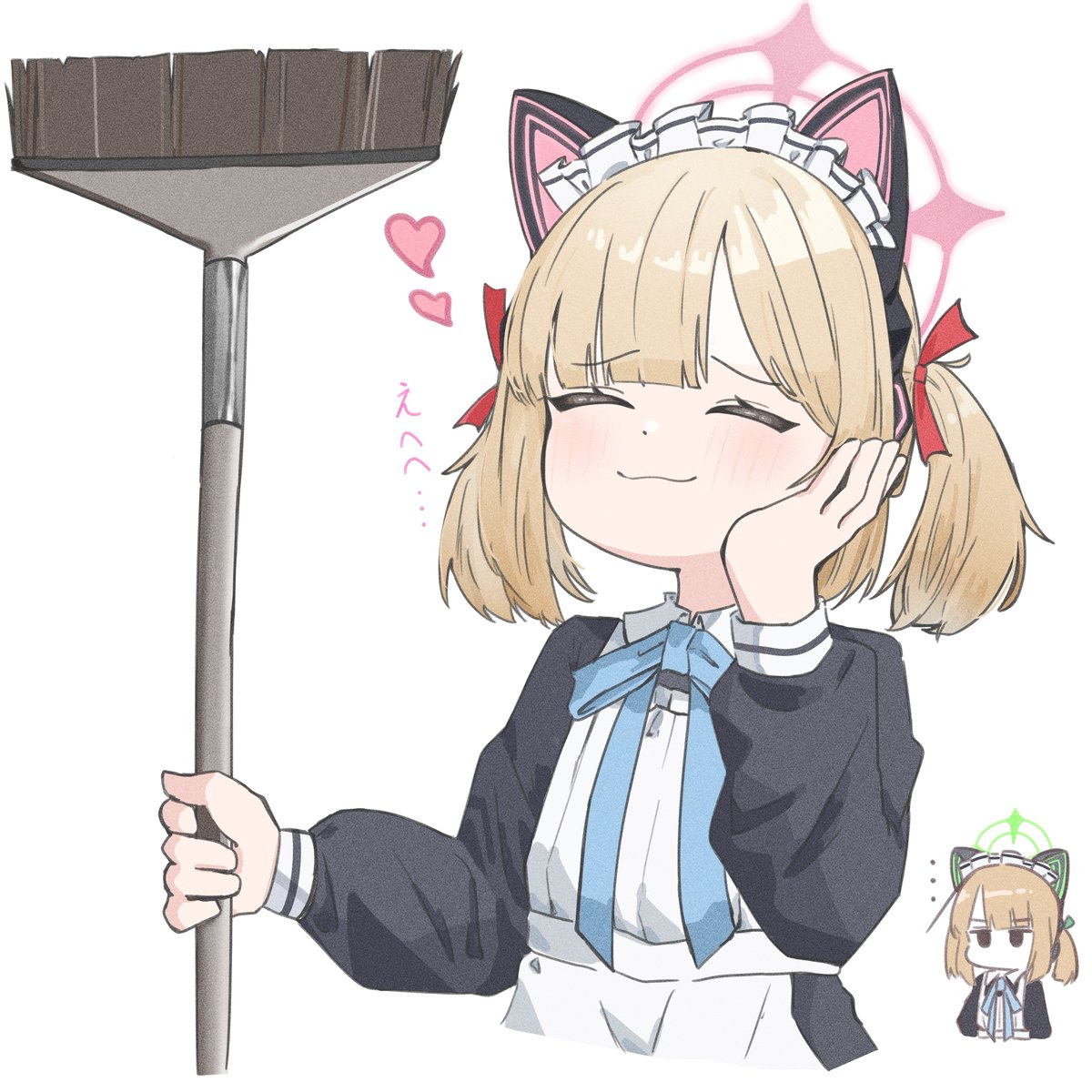 な*と様 ブルアカ メイドモモイ ファンアート 色紙 才羽モモイ ファン