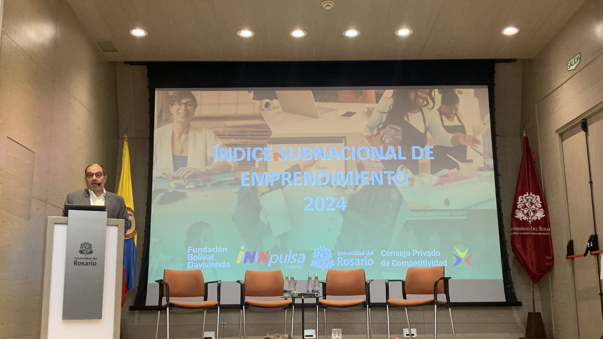 Lanzamiento del Índice Subnacional de Emprendimiento en Colombia <a href="/URosario/">URosario</a> <a href="/InnpulsaCol/">iNNpulsa Colombia</a> y Fundacion Bolivar Davivienda