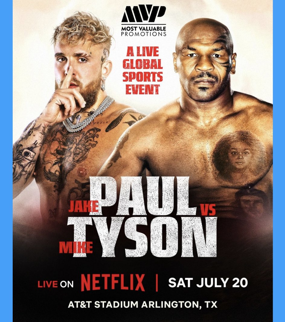 We're nearly three months out from the fight of the decade. 🥊 @betr's @jakepaul is taking on boxing hall of famer @MikeTyson. They will enter the ring on Saturday, July 20th at @ATTStadium in Dallas, Texas and you can watch it live on @netflix. #PaulTyson #Fueled #Betr
