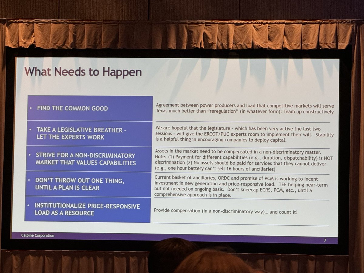 TXCompPower's tweet photo. Insightful info by @Calpine CEO Thad Hill at @GCPAssociation  spring conference on what needs to happen from the perspective of people who are deploying capital in ERCOT to build new gas generation. #txlege #txenergy https://t.co/nZRQfykuHf