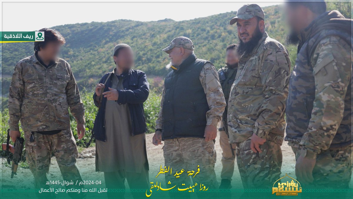 #Syria 🇸🇾: 'Turkistan Islamic Party' (#Uyghur sub-group of 'Hay'at Tahrir al-Sham') released photos from Turkmen Mountain (Jabal Turkmen) in #Latakia. The #TIP militants are seemingly armed with AK-74M rifles, AKS-74U carbine, #Chinese 🇨🇳 Type 56-2 rifle and AKM pattern rifles.