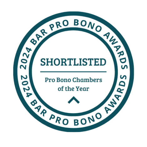 We are proud to be shortlisted for #ProBono Chambers of the Year at the @WeAreAdvocate Pro Bono Awards 2024! The winner will be announced at an award ceremony on 8th May. View the full shortlist here: weareadvocate.org.uk/what-we-do/nom…