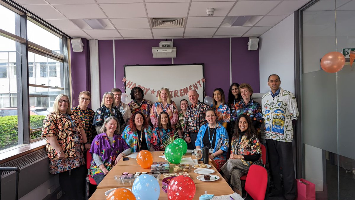 Big #retirement day today - after 44 years in the NHS, 38 as a registered LD nurse and 25 as a union rep (sentences concurrent) . Not my usual kind of #NewShirt but I made sure my colleagues had a chance to try something different themselves...