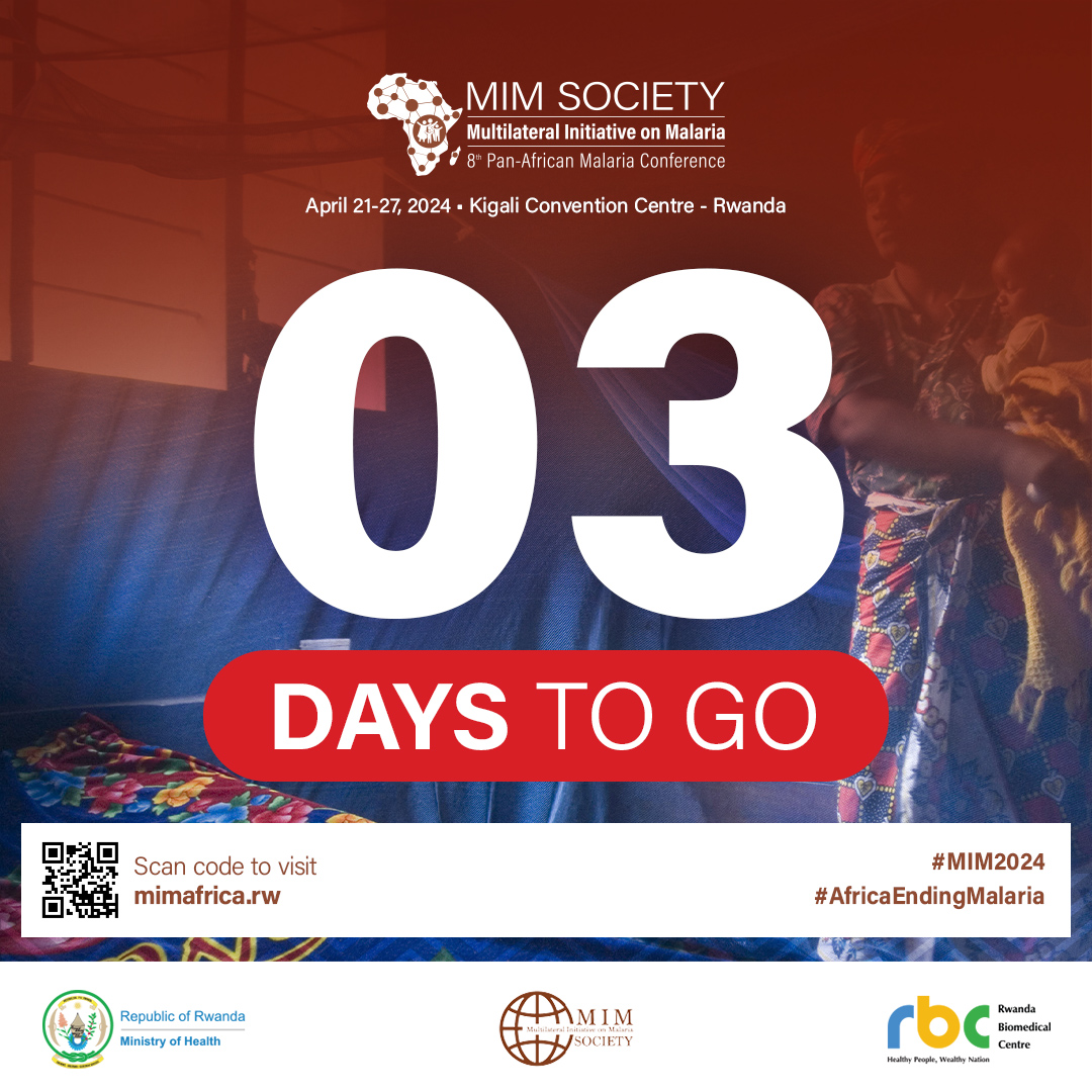 🚨3 𝐃𝐀𝐘𝐒 𝐓𝐎 𝐆𝐎🚨 The anticipation is mounting as we prepare to welcome attendees from around the globe to engage in critical conversations and forge new partnerships in the fight against malaria. Hurry up! Register NOW: mimafrica.rw/registration.h… #MIM2024 #PAMC2024