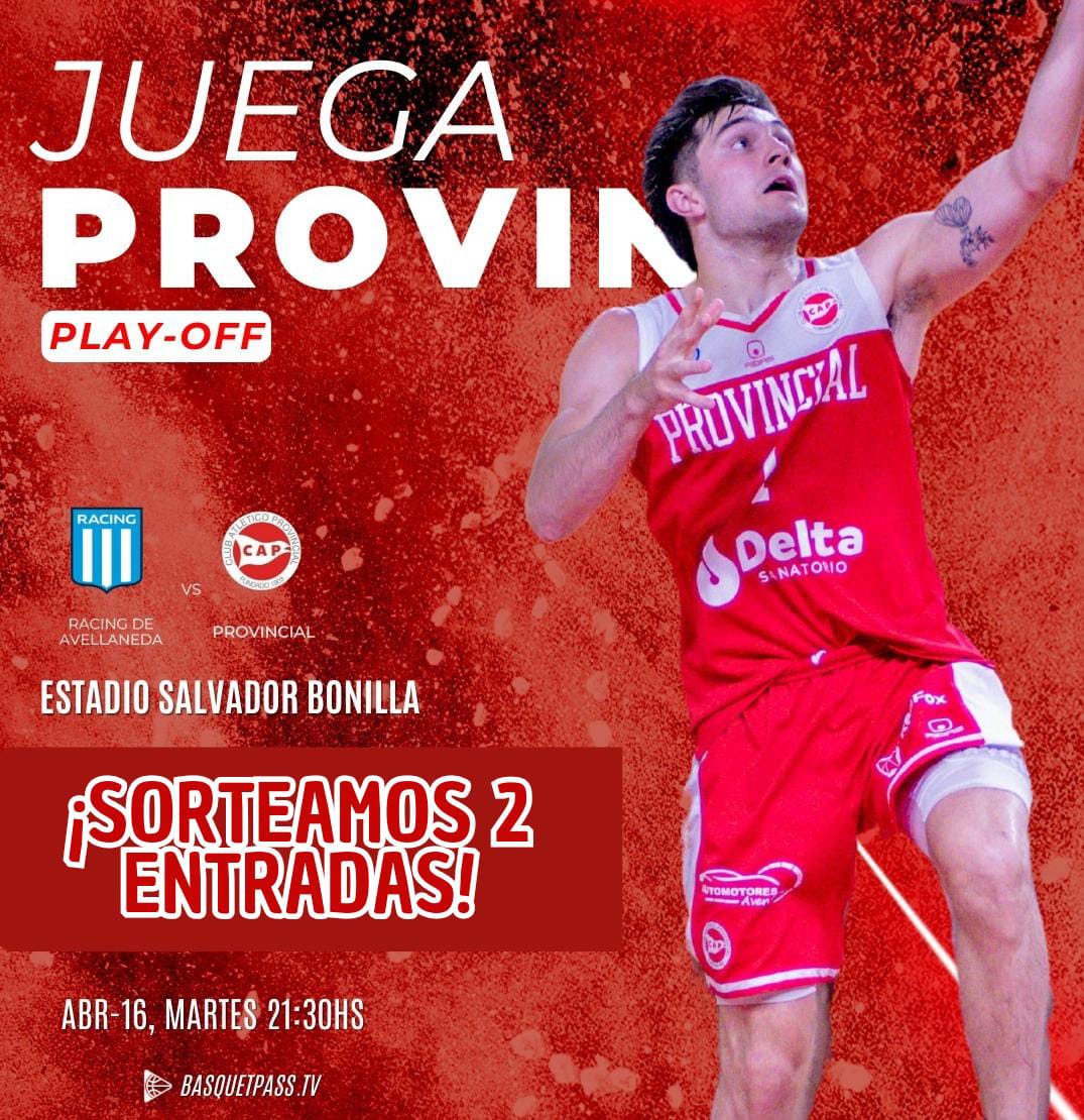 chinoodisio's tweet photo. Esta noche desde las 21.30 juega @ClubAProvincial frente a Racing en el Bonilla por los playoffs de Liga Argentina y hay que ir a bancar a los pibes!!
Sorteamos dos entradas entre los que comenten este tuit 💣💣 https://t.co/AwMsuJ4Sv5