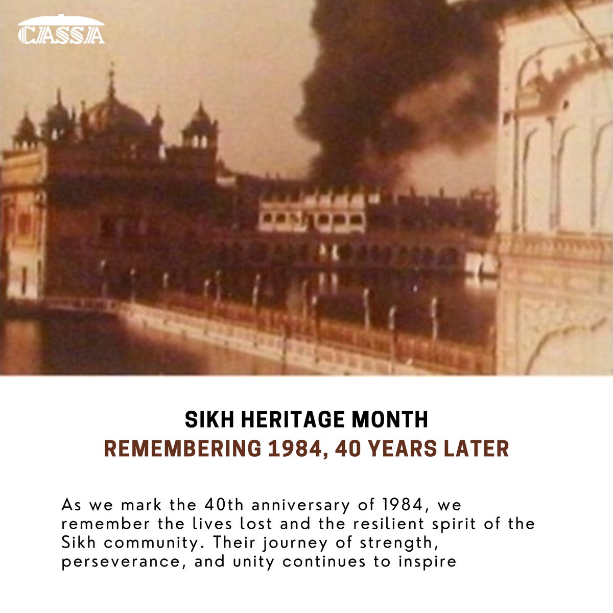 Reflecting on resilience, 40 years on. This Sikh Heritage Month, we honor the enduring spirit and unity of the Sikh community.  #NeverForget1984