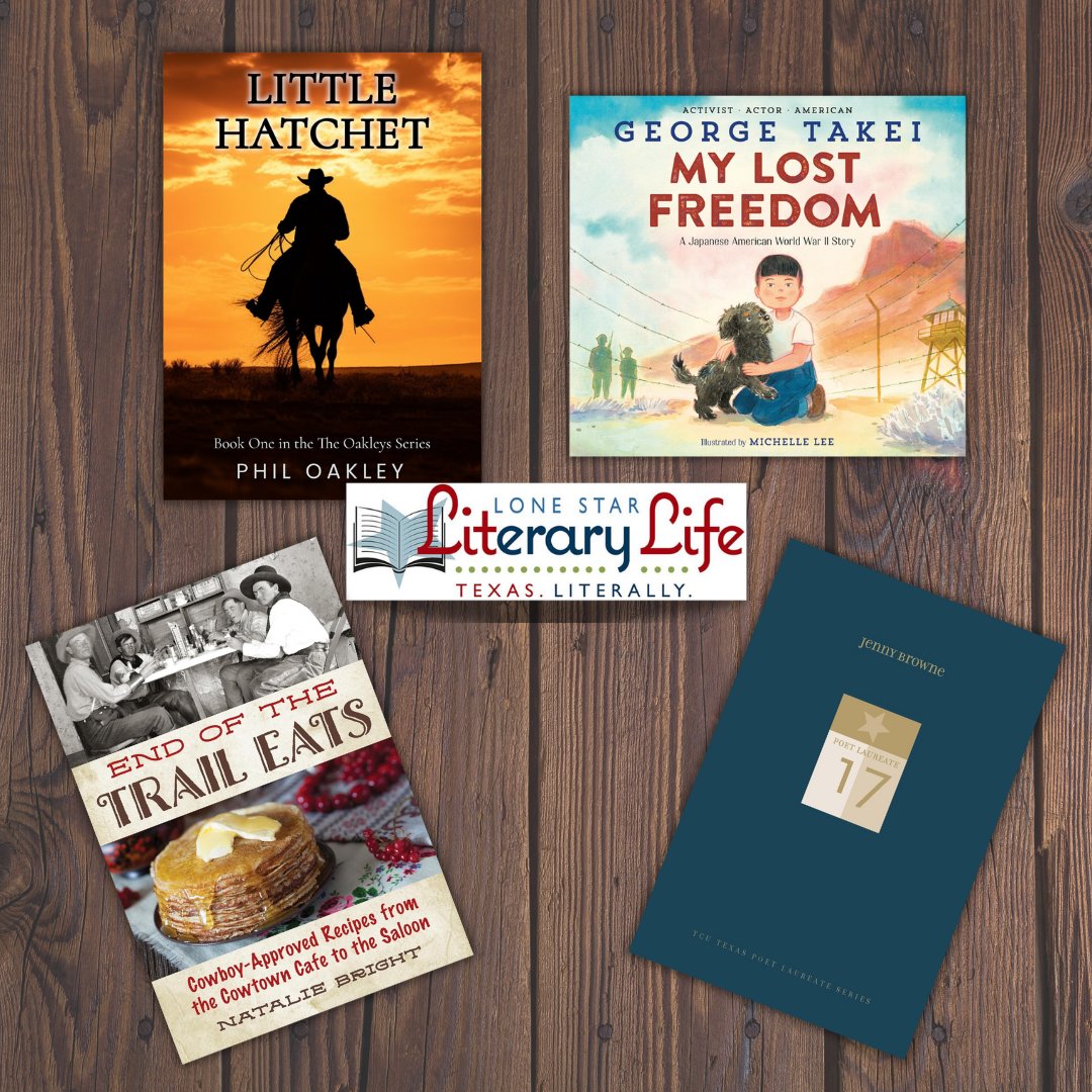 #LoneStarLit #WeekendReads! What are y'all reading this weekend? We're with Phil Oakley / @PublishingCreek; @jennypoet / @TCUPress; @GeorgeTakei / Crown Books for Young Readers @penguinrandom; @natNKB / Two Dot @GlobePequot #NationalPoetryMonth #amreading lonestarliterary.com