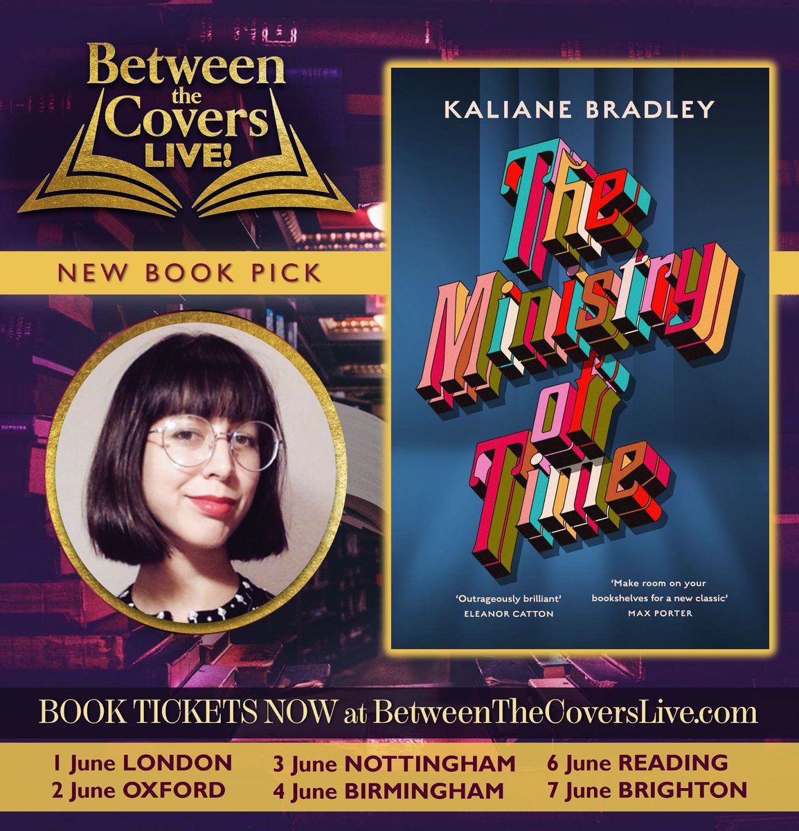 Join the ultimate fantasy book club #BetweenTheCovers Live! Hot news @ka_bradley is our brilliant New Book Pick for the tour. Meet Kaliane and hear panellists @StephenMangan @kaceyainsworth and Jo Brand’s verdict, get your tickets and start reading! betweenthecoverslive.com ❤️