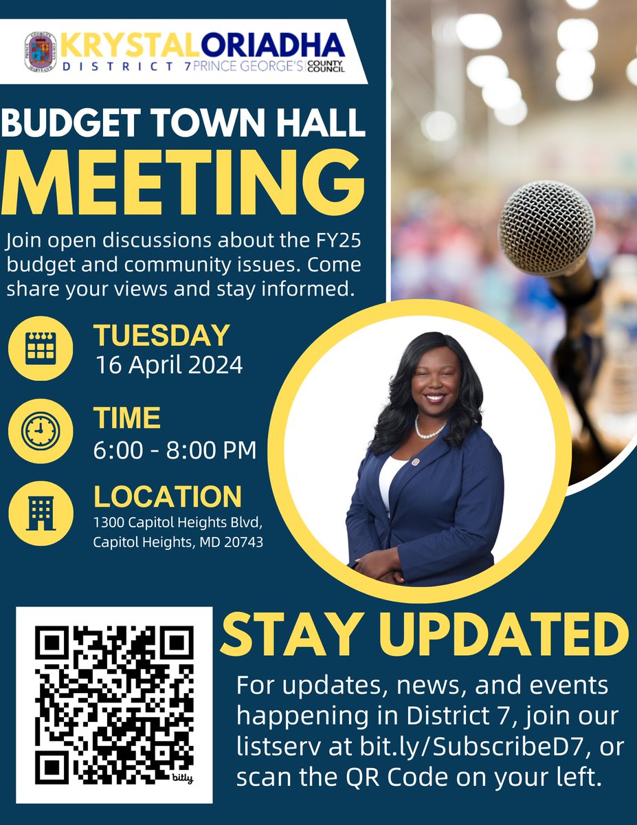 Happening tonight! Join @CouncilmemberKO for a budget town hall meeting.