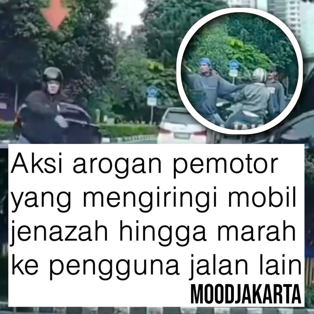 Aksi arogan pemotor yang mengiringi mobil jenazah dan malah marah ke pengguna jalan lain yang sedang melintas. 📍 Letjen S Parman (Tomang) 🎥 wargajakarta.id