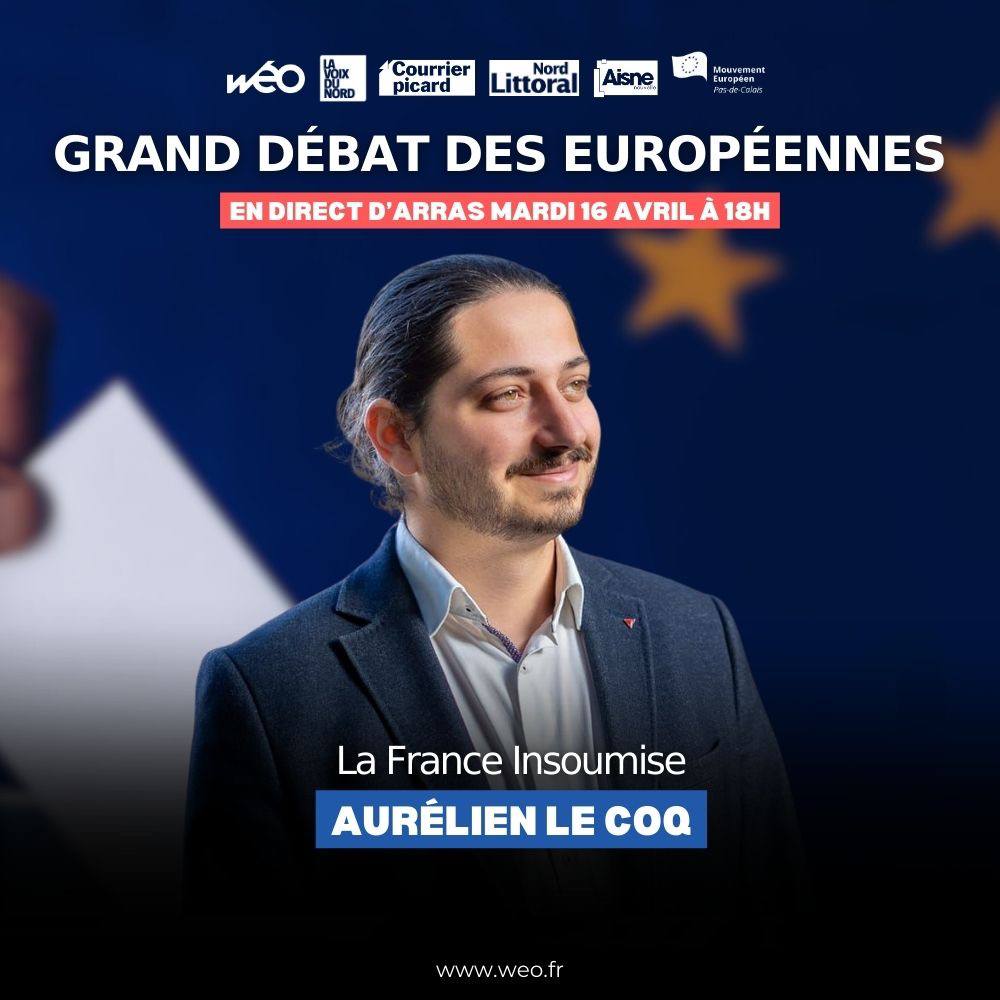 🔴 Le 9 juin : donnez-nous la force de tout changer ! Rendez-vous tout à l'heure à Arras pour un débat sur les élections européennes. 👉 Plus de 80 millions de pauvre : c'est leur bilan ! 👉 30 000 morts dans la Méditerranée : c'est leur bilan ! Le 9 juin, dégageons les !